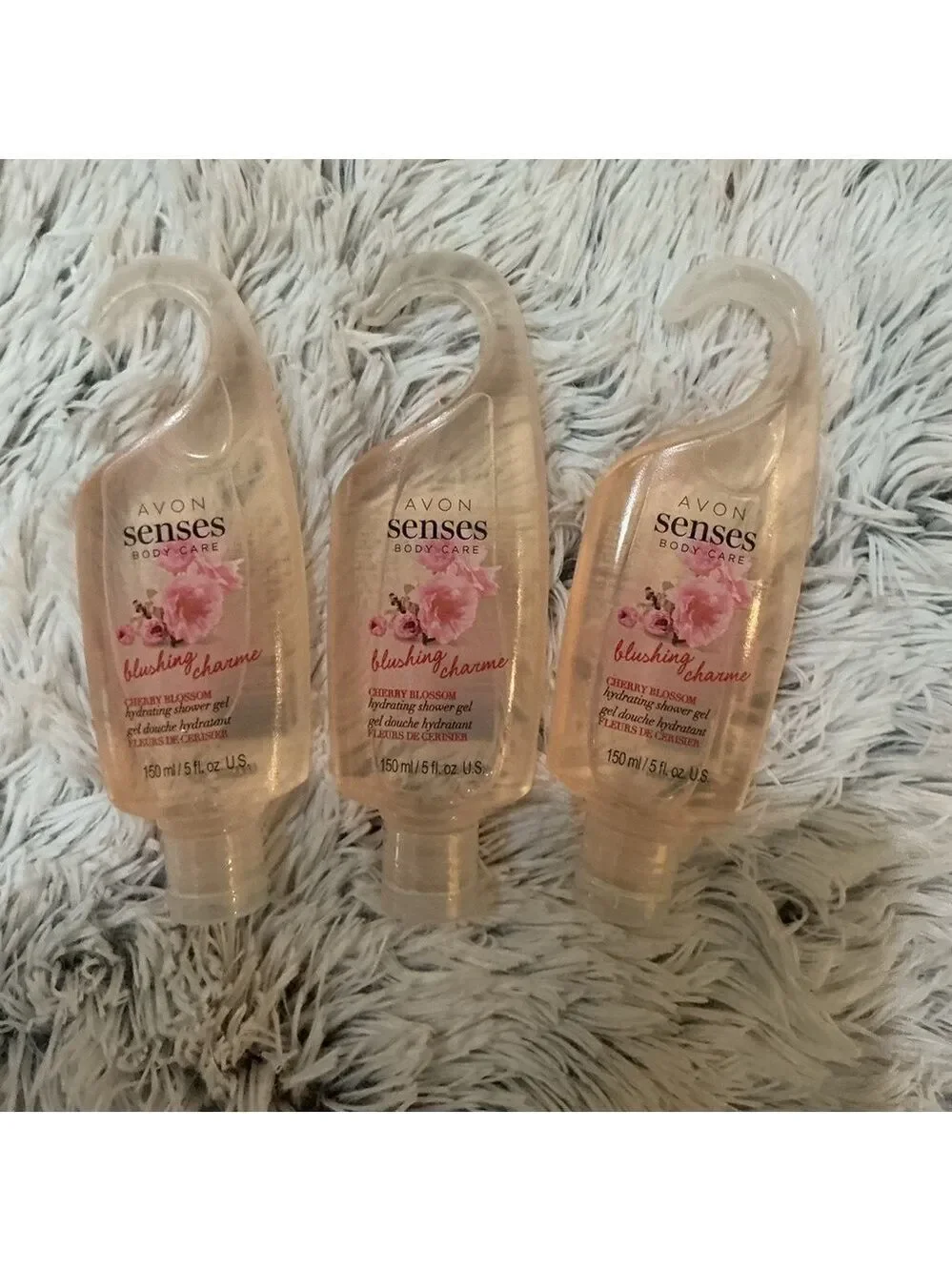Avon Senses Cherry Blossom Hydrating Shower Gel — Bundle of 3 (150 ml)